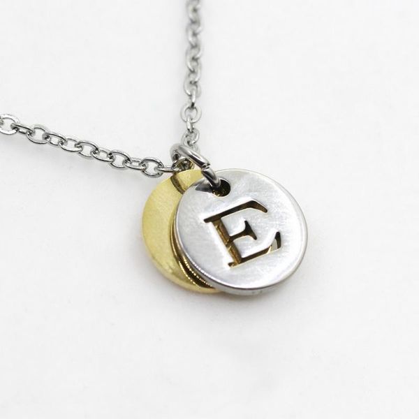 pendant necklaces stainless steel initial alphabet e necklace women men jewelry round coin letter, Silver
pendant necklaces stainless steel initial alphabet e necklace women men jewelry round coin letter, Silver