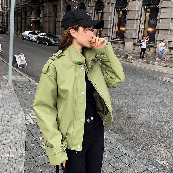 winter casual faux leather jackets ladies slim short turn-down collar motor biker coat women long sleeve jacket female y453, Black
winter casual faux leather jackets ladies slim short turn-down collar motor biker coat women long sleeve jacket female y453, Black