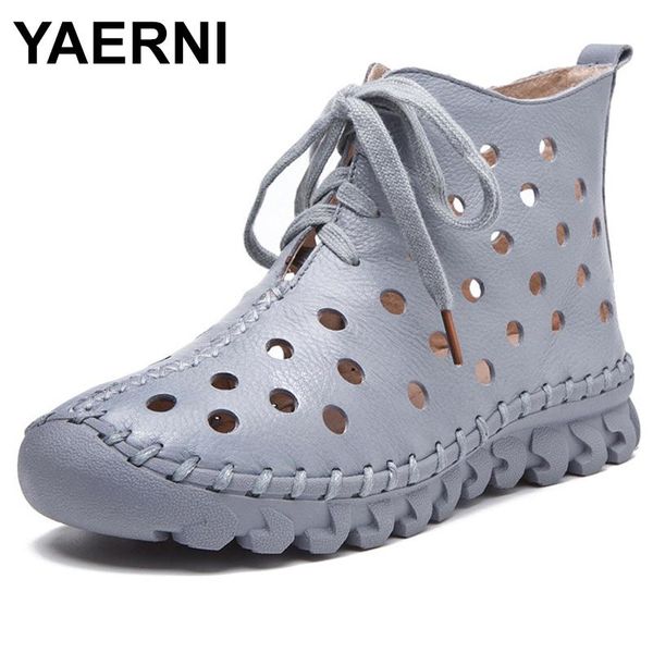 boots yaerni spring summer shoes women genuine leather low heel ankle boot handmade hollow fretwork e619, Black
boots yaerni spring summer shoes women genuine leather low heel ankle boot handmade hollow fretwork e619, Black