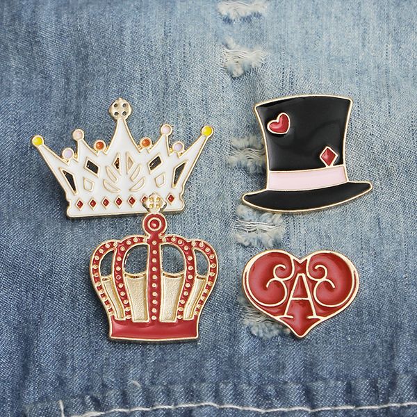 cartoon lovely heart crown brooch pins funny gentleman hat enamel brooches for girls gift jewelry badges bag clothes accessories shirt pin, Gray
cartoon lovely heart crown brooch pins funny gentleman hat enamel brooches for girls gift jewelry badges bag clothes accessories shirt pin, Gray