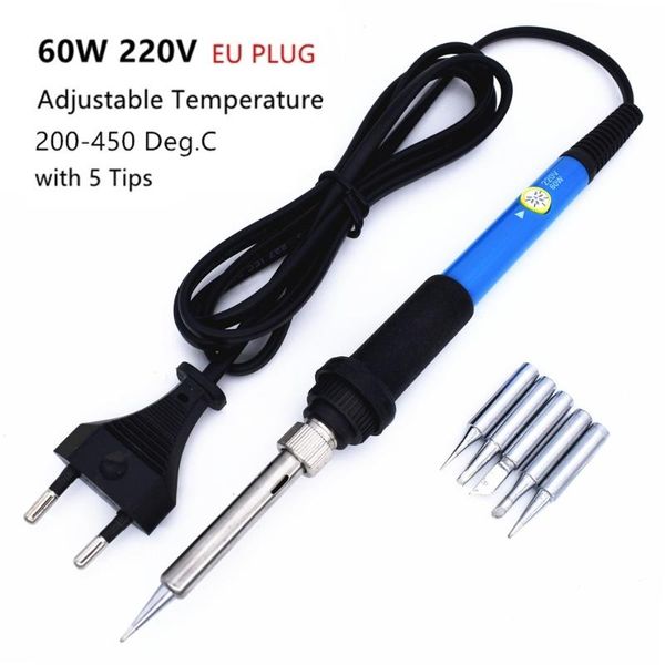 hand & power tool accessories 60w 220v electric soldering iron station adjustable temperature rework welding gun tools with 5pcs solder tips
hand & power tool accessories 60w 220v electric soldering iron station adjustable temperature rework welding gun tools with 5pcs solder tips
