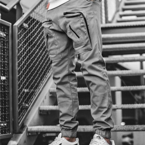 men's big pocket cargo pants trousers casual men jogger pants fashion stitching zipper sportswear cotton fitness sweatpants 201116, Black
men's big pocket cargo pants trousers casual men jogger pants fashion stitching zipper sportswear cotton fitness sweatpants 201116, Black