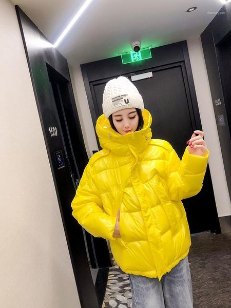 women 2020 winter new fashion jacket female glossy casual coat cotton padded wadded hooded parka ladies thick warm outwear y7091, Black
women 2020 winter new fashion jacket female glossy casual coat cotton padded wadded hooded parka ladies thick warm outwear y7091, Black