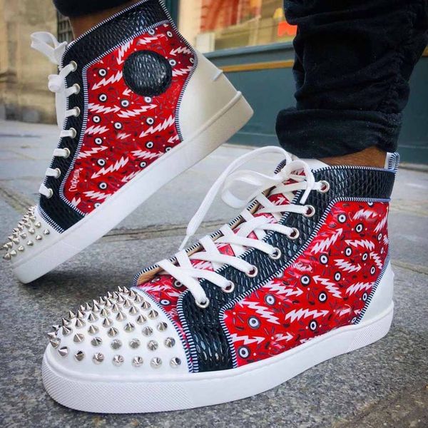 paris red bottom low flats men junior spiked orlato flat glossy patent leather spiked sneakers red soles men's casual shoe high qualit, Black
paris red bottom low flats men junior spiked orlato flat glossy patent leather spiked sneakers red soles men's casual shoe high qualit, Black