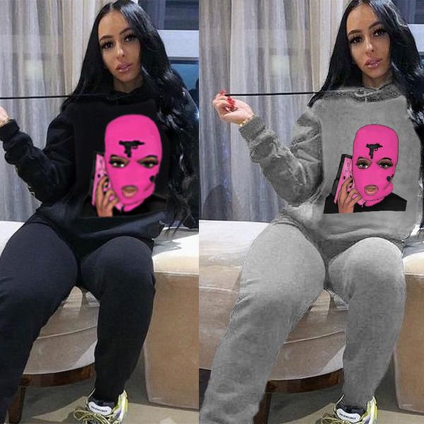 autumn / winter women's killer head print casual sports women's two piece suit, Gray
autumn / winter women's killer head print casual sports women's two piece suit, Gray