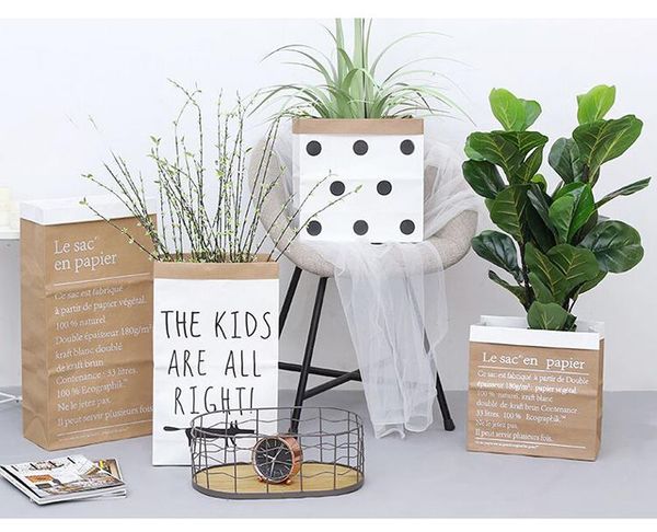 1pc new creative home sundries dried flowers decorative p ornaments nordic wind english kraft paper storage bag paper bag
1pc new creative home sundries dried flowers decorative p ornaments nordic wind english kraft paper storage bag paper bag