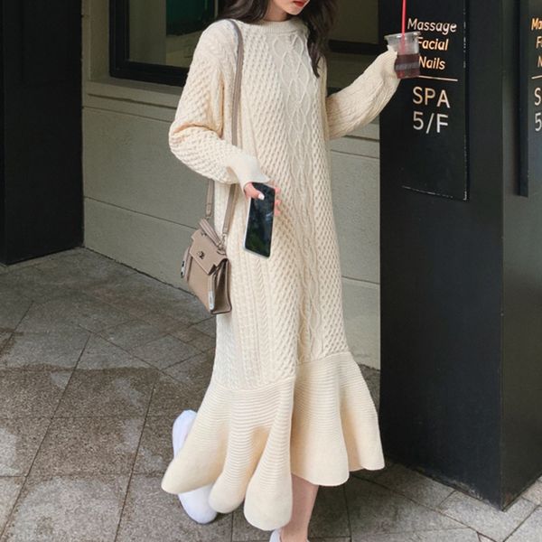 2021 new women dress sweater ruffled fishtail over knee retro twist long skirt autumn winter sweet commuting fashion simple 62in, Black;gray
2021 new women dress sweater ruffled fishtail over knee retro twist long skirt autumn winter sweet commuting fashion simple 62in, Black;gray