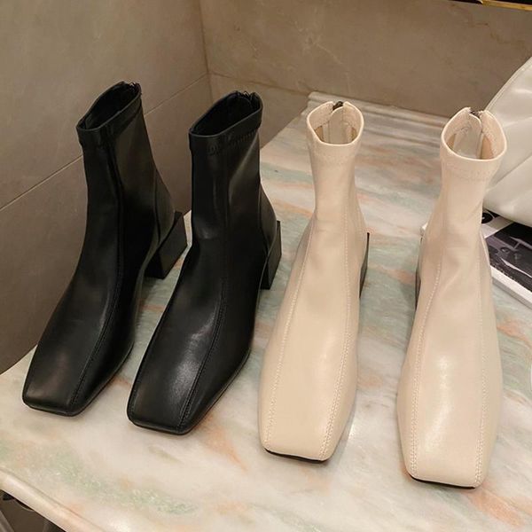 2020 winter fashion women zippers soft leather ankle boots square high heels khaki sock boots autumn lady party valentine shoes, Black
2020 winter fashion women zippers soft leather ankle boots square high heels khaki sock boots autumn lady party valentine shoes, Black