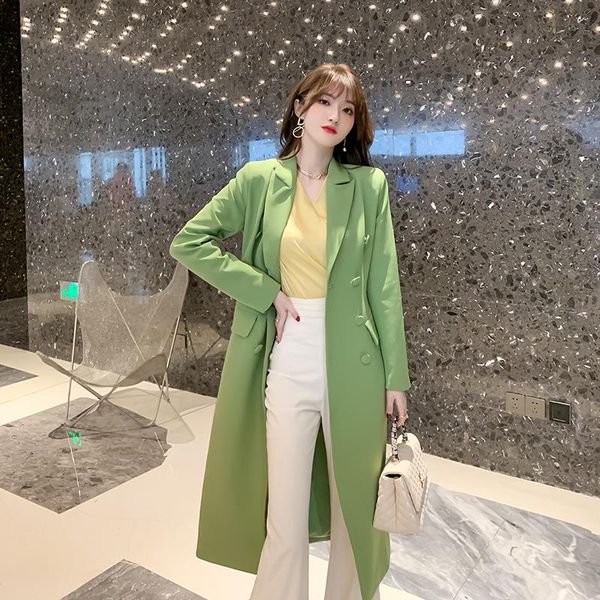 women's trench coats 2021 fashion spring winter green long casual blazer coat jacket for women arrival double breasted streetwear, Tan;black
women's trench coats 2021 fashion spring winter green long casual blazer coat jacket for women arrival double breasted streetwear, Tan;black