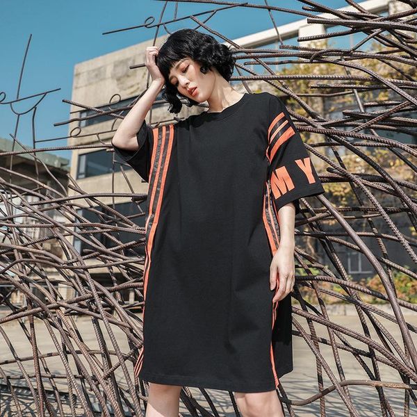 stripe patchwork vestidos oversized hip hop cotton lady t-shirt dress letter print loose streetwear summer dress women new1, Black;gray
stripe patchwork vestidos oversized hip hop cotton lady t-shirt dress letter print loose streetwear summer dress women new1, Black;gray