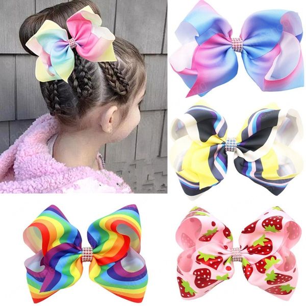 8 inches baby girls bow hairpin rainbow strawberry print headwear hair accessories fashion kids hair bow boutique bow-knot barrettes, Slivery;white
8 inches baby girls bow hairpin rainbow strawberry print headwear hair accessories fashion kids hair bow boutique bow-knot barrettes, Slivery;white