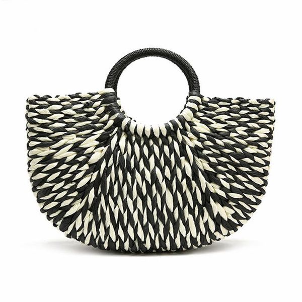 2020 new summer black with white weaving women bags beach seaside multicolor straw handbag lady travel handwoven totes wrist
2020 new summer black with white weaving women bags beach seaside multicolor straw handbag lady travel handwoven totes wrist