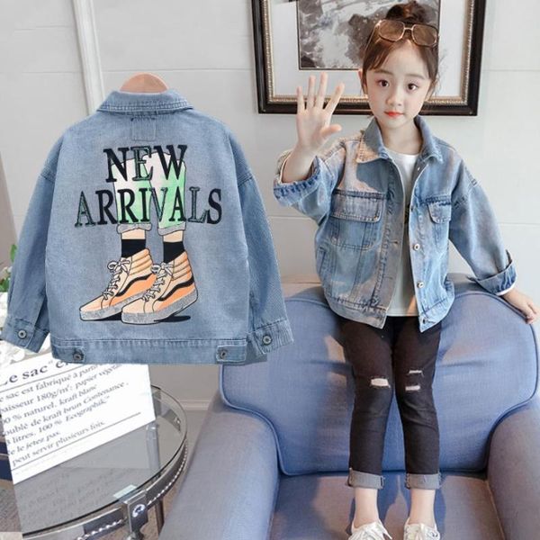 2020 spring new sequins denim jacket baby girls clothes letter print casual coat long sleeve loose kids teens jean jacket y855, Blue;gray
2020 spring new sequins denim jacket baby girls clothes letter print casual coat long sleeve loose kids teens jean jacket y855, Blue;gray