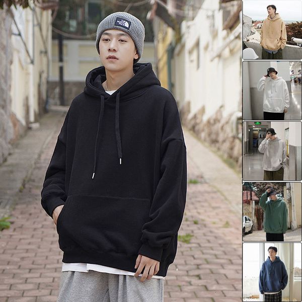 hooded sweatshirts loose all-match plus veet warm solid classic pocket casual pullover men's clothes autumn winter, Black
hooded sweatshirts loose all-match plus veet warm solid classic pocket casual pullover men's clothes autumn winter, Black