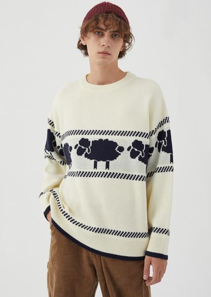 смешные cotton овец печати свитера мужчины 2020 мужская мода зима высокого streetwear пуловеры o шеи винтаж пара свитера w1379, White;black
смешные cotton овец печати свитера мужчины 2020 мужская мода зима высокого streetwear пуловеры o шеи винтаж пара свитера w1379, White;black