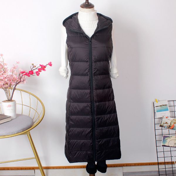 2021 new women's long ultra light down vests hooded sleeveless turn-down collar jacket warm suit vest iqd0, Black;white
2021 new women's long ultra light down vests hooded sleeveless turn-down collar jacket warm suit vest iqd0, Black;white