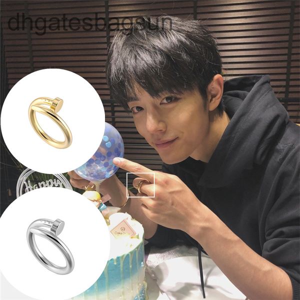 xiao zhan's same ring men's nail net red fashion trendsetter's personalized minority design women's screw index finger t, Golden;silver
xiao zhan's same ring men's nail net red fashion trendsetter's personalized minority design women's screw index finger t, Golden;silver