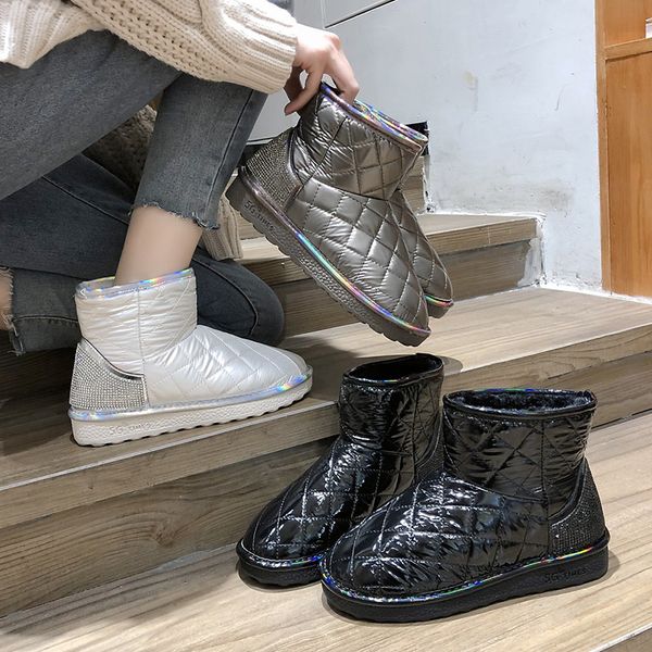 luxury silver crystal snowboots winter 2021 teddy flats women's cotton shoes strass ankle boots dwaterproof water zocp, Black
luxury silver crystal snowboots winter 2021 teddy flats women's cotton shoes strass ankle boots dwaterproof water zocp, Black