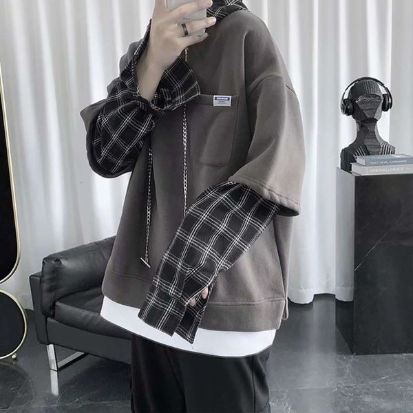 fake two pieces of sweater men's loose korean fashion ins trendy student hooded casual couple's coat, Black
fake two pieces of sweater men's loose korean fashion ins trendy student hooded casual couple's coat, Black