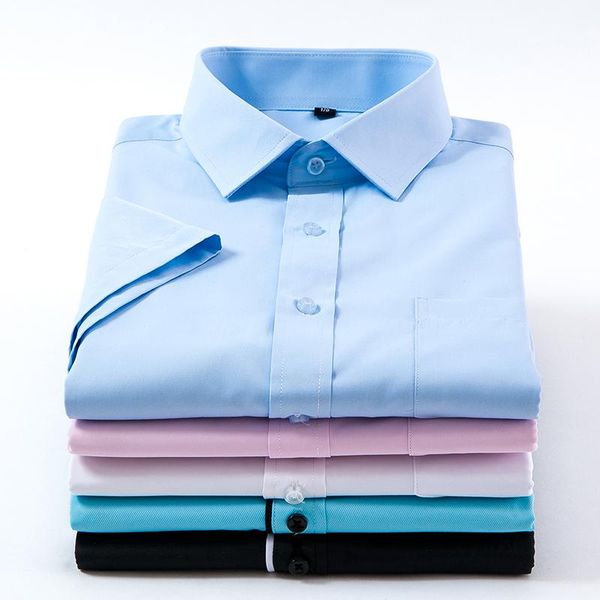 men's dress shirts large size 8xl mens work shirt summer short sleeve business casual slim fit classic solid striped male social, White;black
men's dress shirts large size 8xl mens work shirt summer short sleeve business casual slim fit classic solid striped male social, White;black