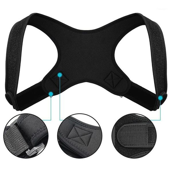 back support spine posture corrector protection shoulder correction band humpback pain relief brace #nd1, Black;blue
back support spine posture corrector protection shoulder correction band humpback pain relief brace #nd1, Black;blue