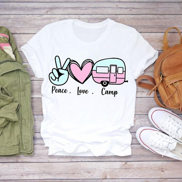 women t shirts love happy camper fashion short sleeve summer autumn 90s print lady womens graphic t shirt female tee shirt, White
women t shirts love happy camper fashion short sleeve summer autumn 90s print lady womens graphic t shirt female tee shirt, White