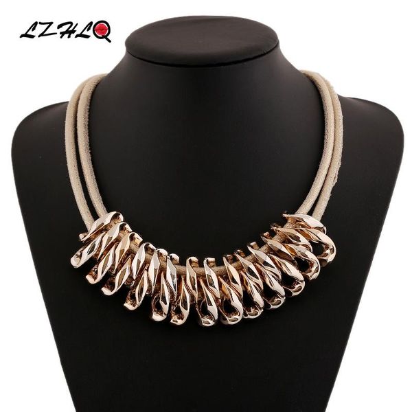 pendant necklaces lzhlq brand women plated metal geometric rope chain clavicle trendy maxi collier jewelry statement, Silver
pendant necklaces lzhlq brand women plated metal geometric rope chain clavicle trendy maxi collier jewelry statement, Silver