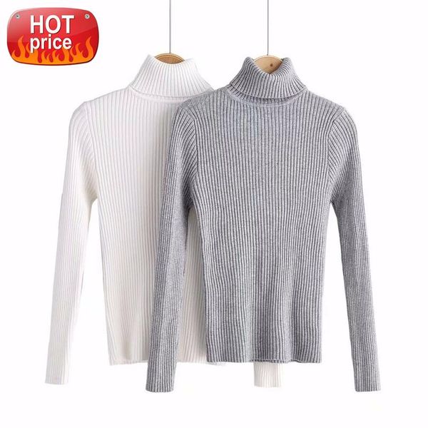 Turtleneck Simple Solid Color Style Sweater Women Unadorned Basic Self-cultivation Bottoming Knitted Jumpers Female Spring 2020 #F381, White
Turtleneck Simple Solid Color Style Sweater Women Unadorned Basic Self-cultivation Bottoming Knitted Jumpers Female Spring 2020 #F381, White