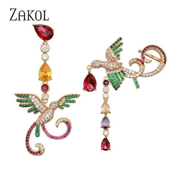 dangle & chandelier zakol unique multicolor cubic zirconia gold color long phoenix drop earrings for women wedding party jewelry fsep2786, Silver
dangle & chandelier zakol unique multicolor cubic zirconia gold color long phoenix drop earrings for women wedding party jewelry fsep2786, Silver