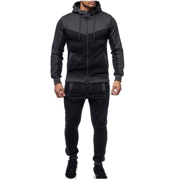 sports and leisure men's color matching hooded long sleeve two piece new fitness running suit, Gray
sports and leisure men's color matching hooded long sleeve two piece new fitness running suit, Gray