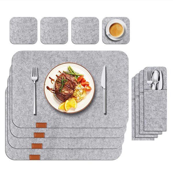 mats & pads 12pcs/18pcs anti-slip natural felt dining table placemats set heat insulated coasters kitchen cutlery storage bags
mats & pads 12pcs/18pcs anti-slip natural felt dining table placemats set heat insulated coasters kitchen cutlery storage bags