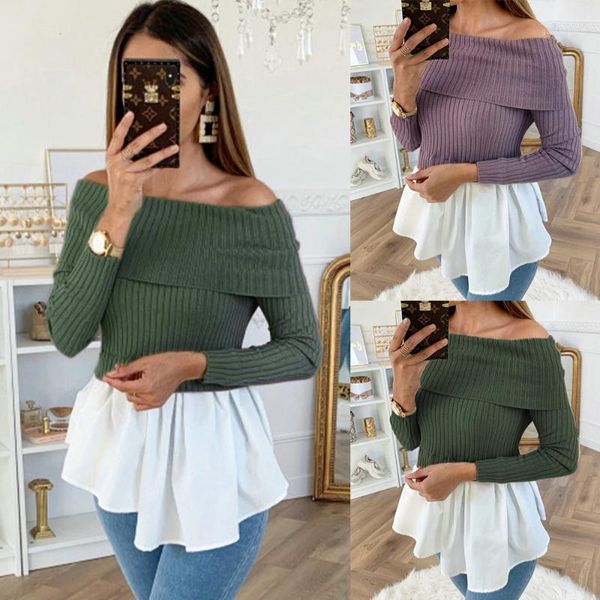 casual women shirt long sleeve patchwork slim women shirt ruffles striped fabric off shoulder 2020 autumn new1, White
casual women shirt long sleeve patchwork slim women shirt ruffles striped fabric off shoulder 2020 autumn new1, White