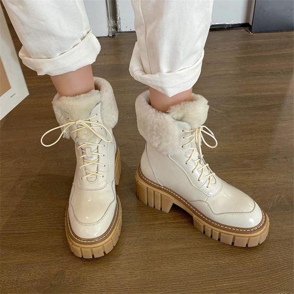 boots pxelena plus size 34-42 natural genuine leather snow women thick wool fur chunky block high heels platform shoes non slip, Black
boots pxelena plus size 34-42 natural genuine leather snow women thick wool fur chunky block high heels platform shoes non slip, Black