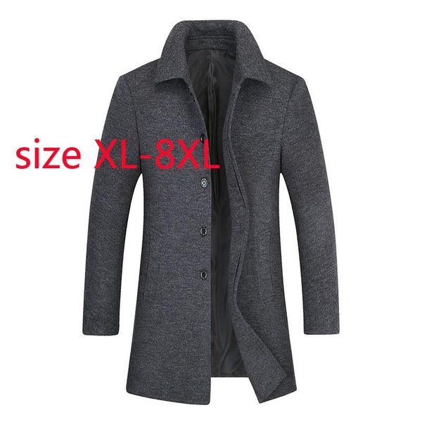 men's wool & blends arrival super large autumn winter men casual woolen coat long single breasted windbreaker plus size -7xl, Black
men's wool & blends arrival super large autumn winter men casual woolen coat long single breasted windbreaker plus size -7xl, Black