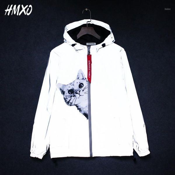 hmxo long sleeved reflective jacket men / women harajuku windbreaker jackets hooded hip-hop streetwear night shiny zipper coats1, Black;brown
hmxo long sleeved reflective jacket men / women harajuku windbreaker jackets hooded hip-hop streetwear night shiny zipper coats1, Black;brown