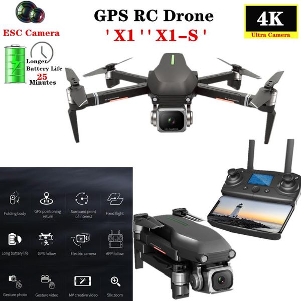 rc drone 4k x1-s pro gps 5g wifi fpv hd esc camera brushless quadcopter 25mins flight time helicopter vs f11 sg906
rc drone 4k x1-s pro gps 5g wifi fpv hd esc camera brushless quadcopter 25mins flight time helicopter vs f11 sg906