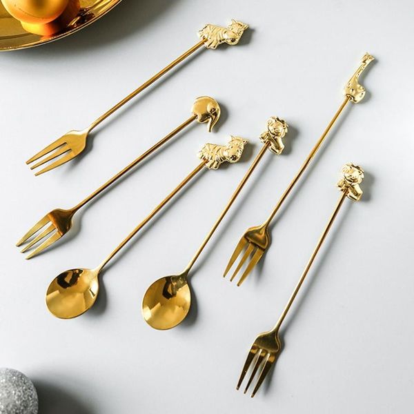 4pcs new year stainless steel coffee spoon dessert fork animal ornaments soup sugar teaspoons mixing stirrer kitchen tableware
4pcs new year stainless steel coffee spoon dessert fork animal ornaments soup sugar teaspoons mixing stirrer kitchen tableware