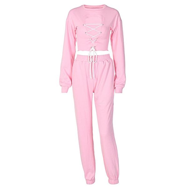 women's tracksuits fashion 2 pcs women solid color outfits adults long sleeve round neck hollow out tie up pullover + pants with pocket, Gray
women's tracksuits fashion 2 pcs women solid color outfits adults long sleeve round neck hollow out tie up pullover + pants with pocket, Gray