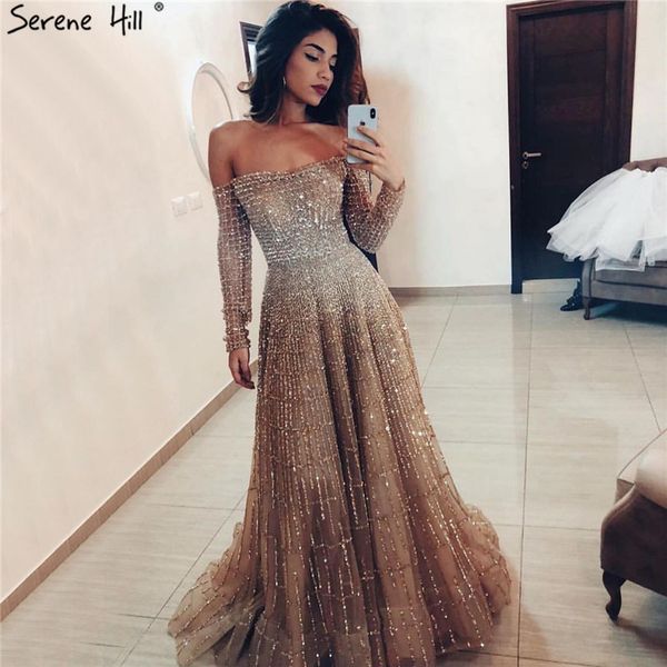 serene hill champagne luxury evening dresses gowns 2020 elegant long sleeves beading for women party lj201118, White;black
serene hill champagne luxury evening dresses gowns 2020 elegant long sleeves beading for women party lj201118, White;black