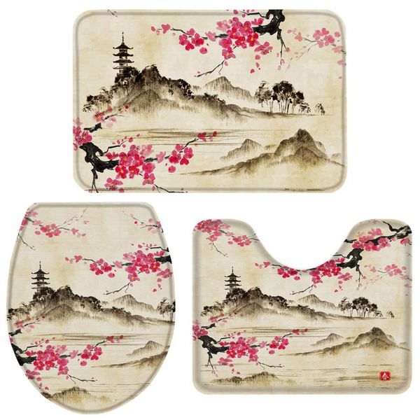 bath accessory set ink painting flowers bathroom toilet cover mat pedestal rug non-slip accessories home doormat
bath accessory set ink painting flowers bathroom toilet cover mat pedestal rug non-slip accessories home doormat