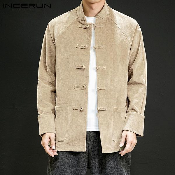 incerun chinese style men corduroy shirt loose 2020 streetwear stand collar long sleeve vintage shirts men button casual camisa, White;black
incerun chinese style men corduroy shirt loose 2020 streetwear stand collar long sleeve vintage shirts men button casual camisa, White;black