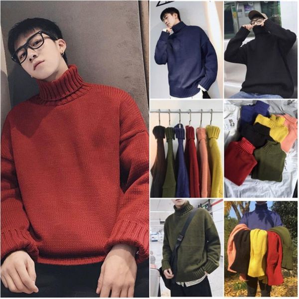 men's sweaters winter fashion personality long-sleeved thick sweater warm large size casual youth temperament loose high collar1, White;black
men's sweaters winter fashion personality long-sleeved thick sweater warm large size casual youth temperament loose high collar1, White;black