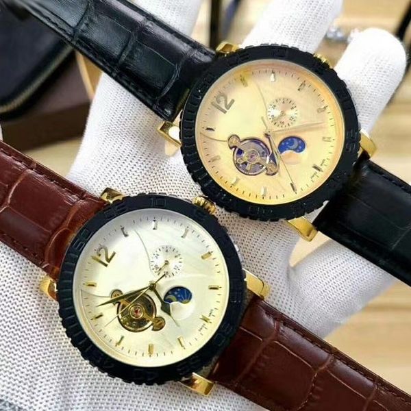men watches mechanical automatic movement genuine leather moon phase fashion wristwatches iced out watch for mens gift, Slivery;brown
men watches mechanical automatic movement genuine leather moon phase fashion wristwatches iced out watch for mens gift, Slivery;brown