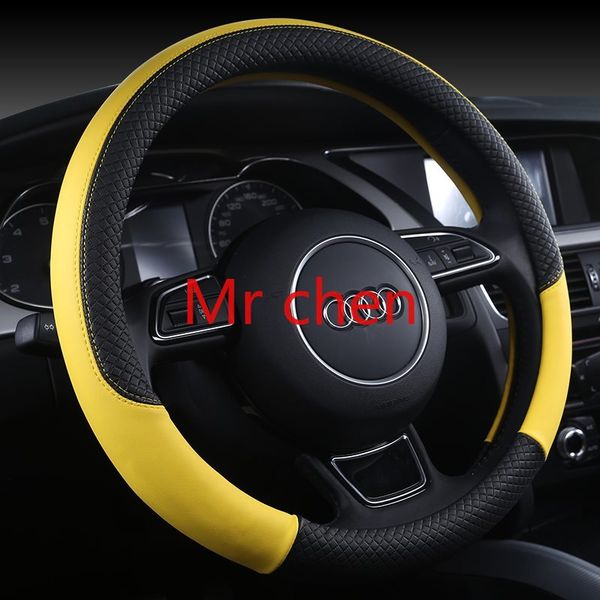 universal leather anti-slip car steering wheel cover 15 inches 37-38cm for nissan series all models car accessories 
universal leather anti-slip car steering wheel cover 15 inches 37-38cm for nissan series all models car accessories