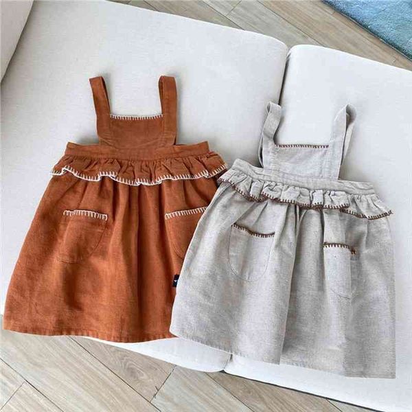 spring korean style baby girls cotton linen suspenders dress pure color ruched backless toddlers kids straps dresses, Red;yellow
spring korean style baby girls cotton linen suspenders dress pure color ruched backless toddlers kids straps dresses, Red;yellow
