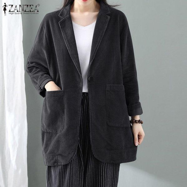 women's suits & blazers 2021 zanzea retro corduroy coats casual long sleeve female single button outwears 5xl, White;black
women's suits & blazers 2021 zanzea retro corduroy coats casual long sleeve female single button outwears 5xl, White;black