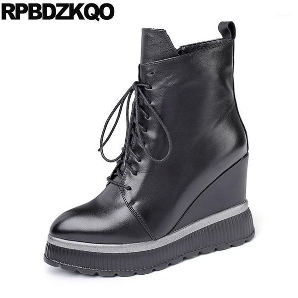 boots plus size shoes big front lace up casual ankle autumn round toe black platform women wedge high heel 10 genuine leather1
boots plus size shoes big front lace up casual ankle autumn round toe black platform women wedge high heel 10 genuine leather1
