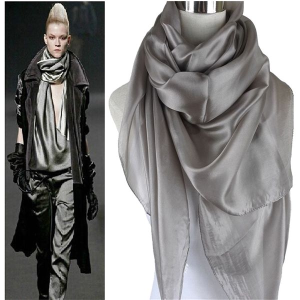 ladies brand grey mulberry silk scarf shawl 180*110cm oversize design female scarves wraps summer sunshade shawls khaki black y201024, Blue;gray
ladies brand grey mulberry silk scarf shawl 180*110cm oversize design female scarves wraps summer sunshade shawls khaki black y201024, Blue;gray