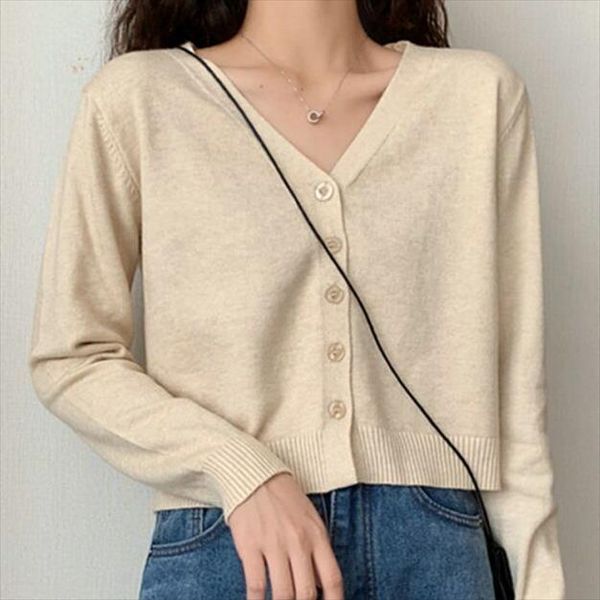 women v neck knitted casual short sweaters cardigans lady knitting soft cardigan outwear for female 2020 autumn, White;black
women v neck knitted casual short sweaters cardigans lady knitting soft cardigan outwear for female 2020 autumn, White;black