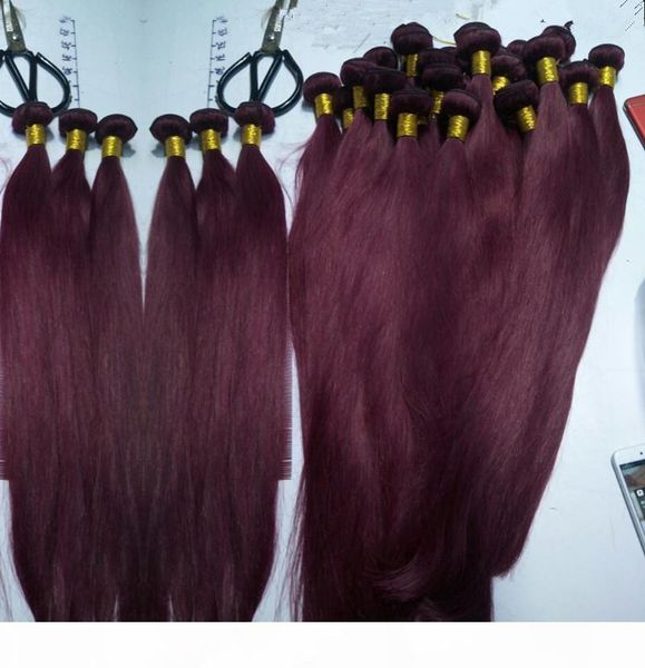 indian virgin hair silk straight hair weaves 3 or 4 bundles color 99j burgundy human hair weft, Black
indian virgin hair silk straight hair weaves 3 or 4 bundles color 99j burgundy human hair weft, Black